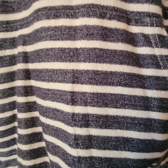 J. Crew Fleece Nautical Style Striped Hoodie Pullower - Picture 9 of 9